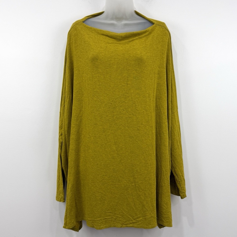 Bryn Walker Top 3X Dimitri Tunic Lagenlook Stretch French Terry Oversized Comfy